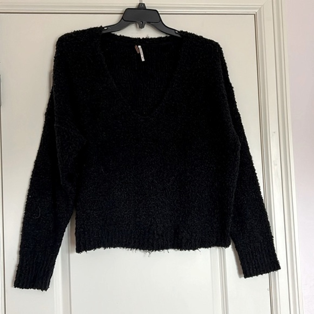 Free People VNeck Popcorn Sweater
